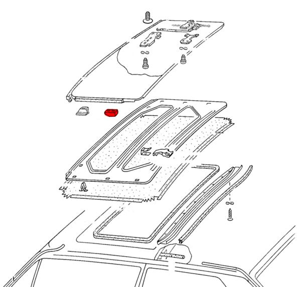 Gleitschuh für Stahlschiebedach (877 411 145)